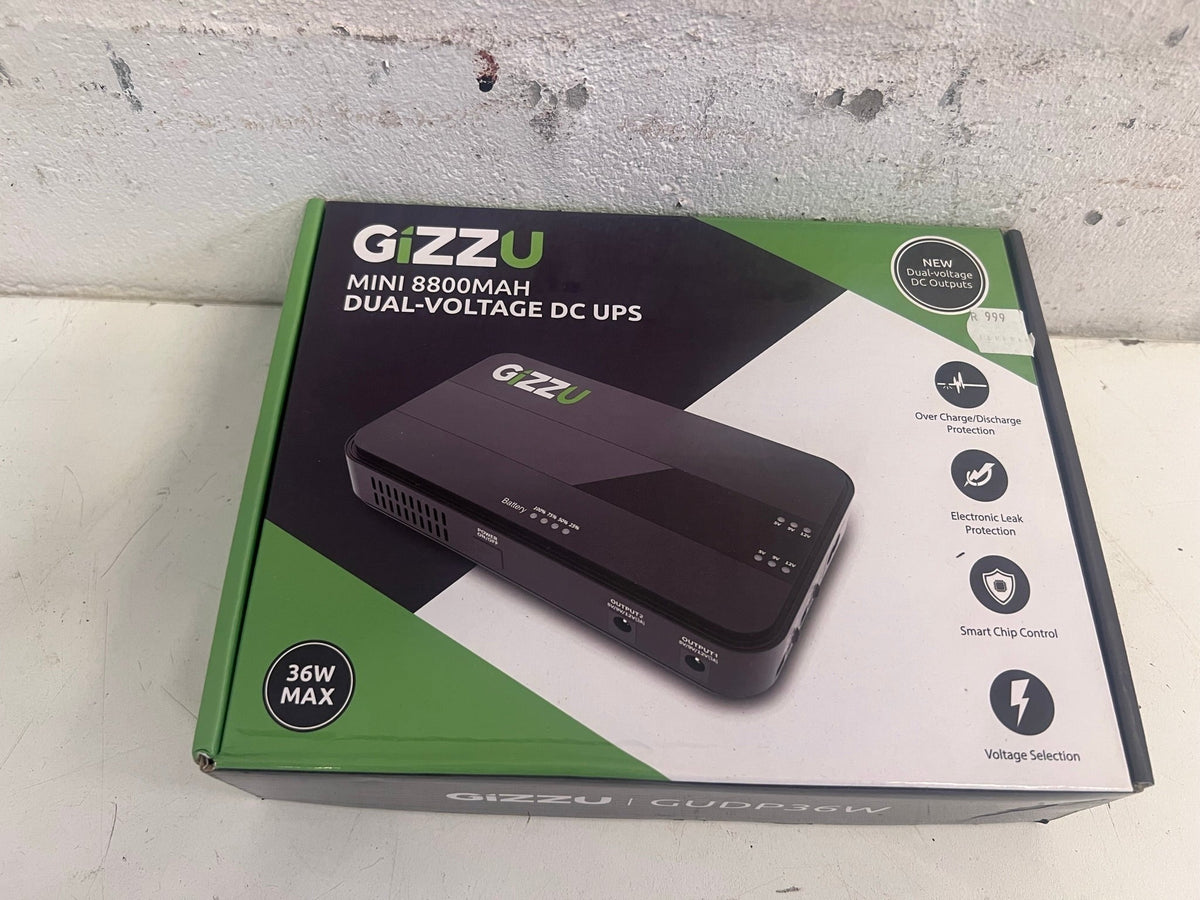 36W GIZZU MINI 8800MAH DUAL VOLTAGE DC UPS | 2ndhandwarehouse.com