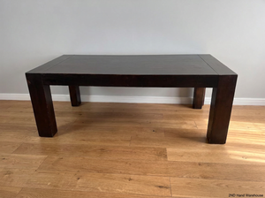 Coricraft 8 Seater Dining Table in Dark Wood Stain — Surface Scratches; Requires Sanding and Re-stain - 2ndhandwarehouse.com