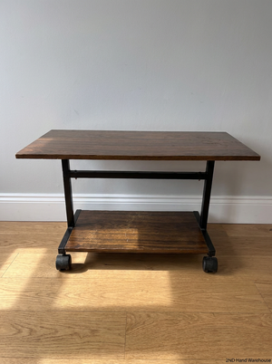 Wood Grain Finish TV Unit on Wheels