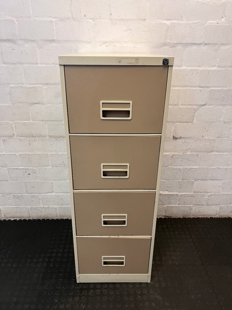 4-Drawer Steel Filing Cabinet - Visible Surface Wear - 2ndhandwarehouse.com