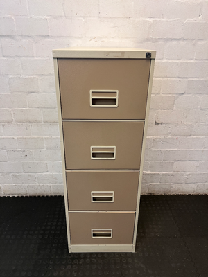 4-Drawer Steel Filing Cabinet - Visible Surface Wear - 2ndhandwarehouse.com