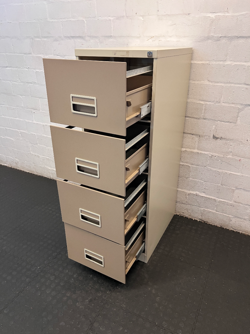 4-Drawer Steel Filing Cabinet - Visible Surface Wear - 2ndhandwarehouse.com