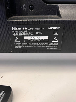 43" Black SMART TV with Remote – Good Condition, Minor Scratches