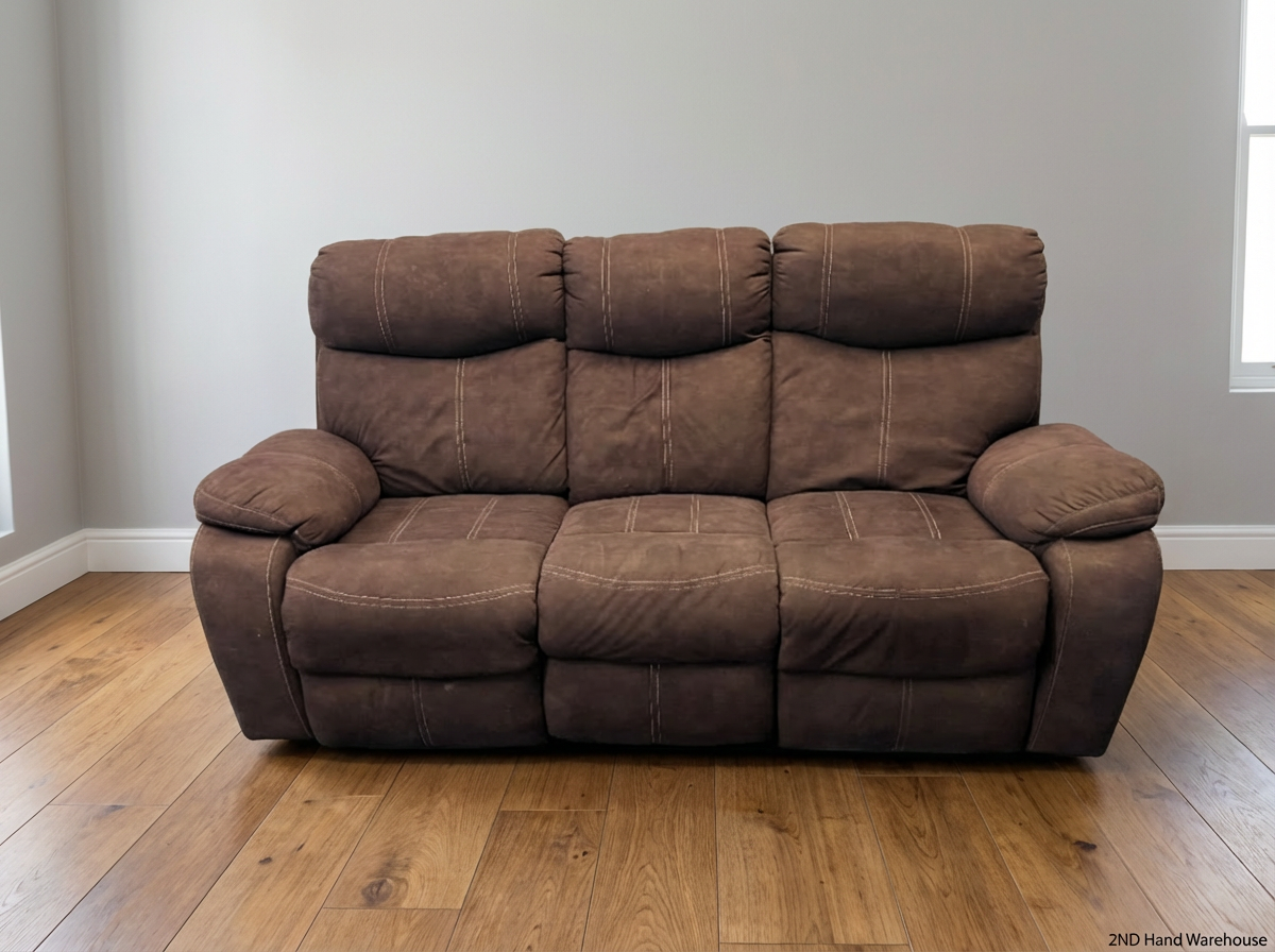 Brown Grafton Everest 3-Seater Recliner - Excellent Condition
