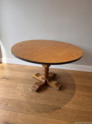 Round Wooden Pedestal Dining Table