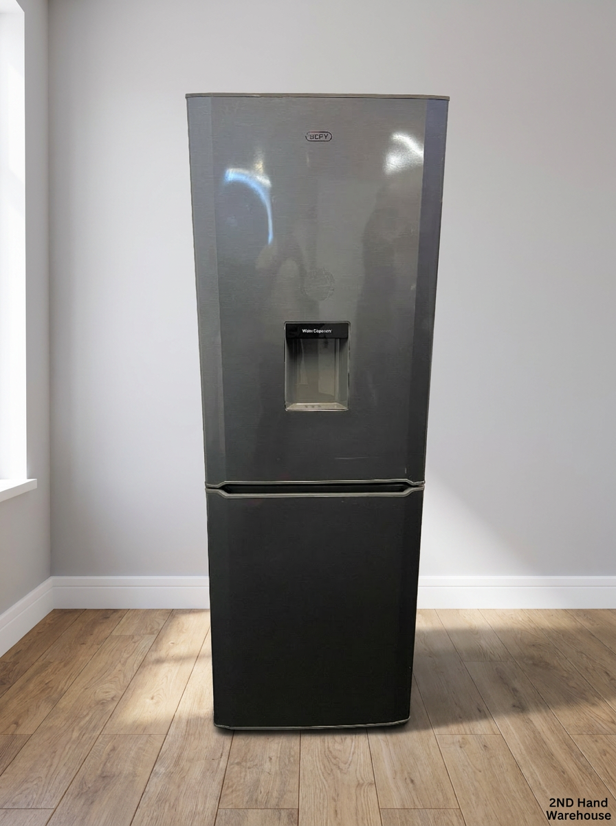 Defy Silver Fridge Freezer with Water Dispenser — Good Working Order