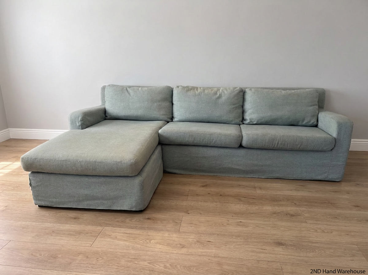Coricraft L-Shape Couch - Significant Fraying & Corner Wear - 2ndhandwarehouse.com