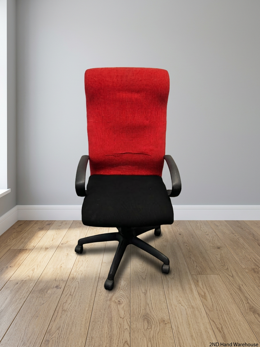 Two-Tone Red and Black High Back Office Chair
