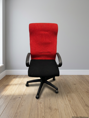 Two-Tone Red and Black High Back Office Chair