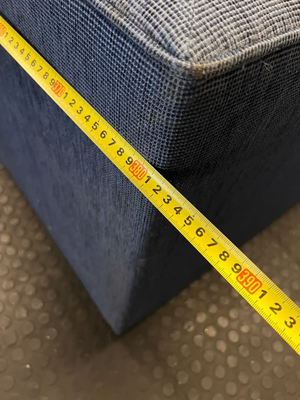 8-Seater Blue Sectional Corner Couch with Matching Ottoman - 2ndhandwarehouse.com