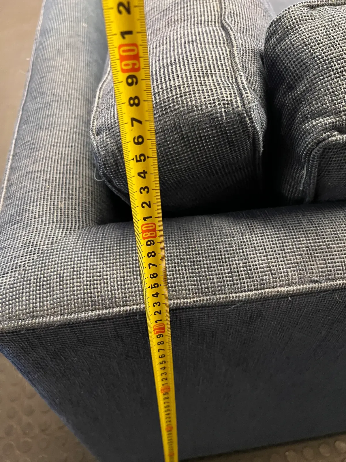 8-Seater Blue Sectional Corner Couch with Matching Ottoman - 2ndhandwarehouse.com