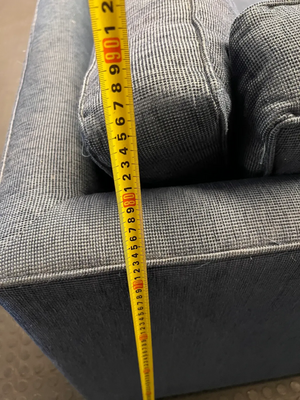 8-Seater Blue Sectional Corner Couch with Matching Ottoman - 2ndhandwarehouse.com