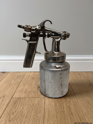 DeVilbiss Metal Pneumatic Spray Gun with Canister — Well Used Condition
