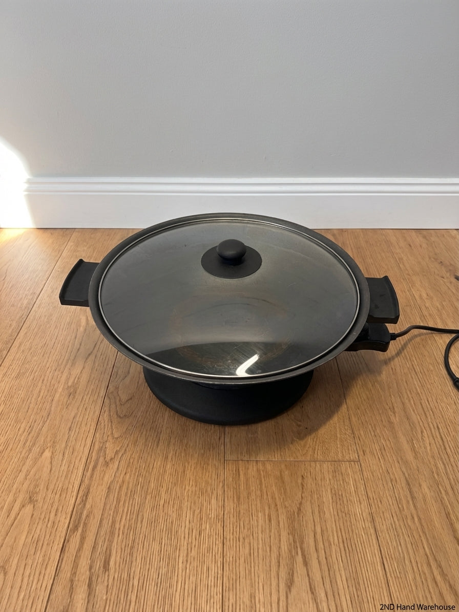 Sunbeam Electric Wok - Fair Condition (Worn Coating & Tape on Cord) - 2ndhandwarehouse.com