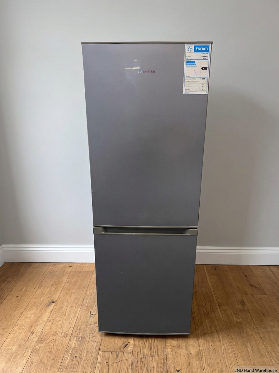 Hisense Metallic Silver Bottom Mount Fridge Freezer — Clean and Tested Fridge Freezer