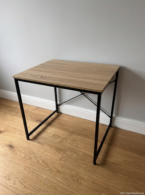 Industrial Style Side Table - Markings on Top - 2ndhandwarehouse.com