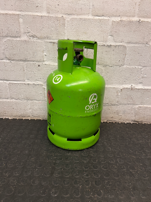 9kg Oryx Green LPG Gas Cylinder — Fair Condition with Surface Wear