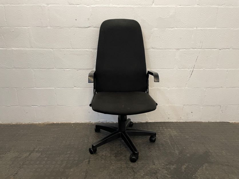 Black High Back Typist Chair - 2ndhandwarehouse.com