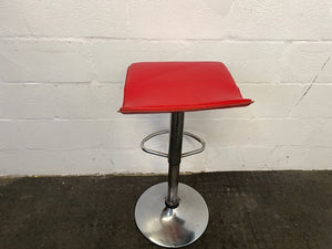 Red Seat Bar Stool (Seat Broken) - PRICE DROP