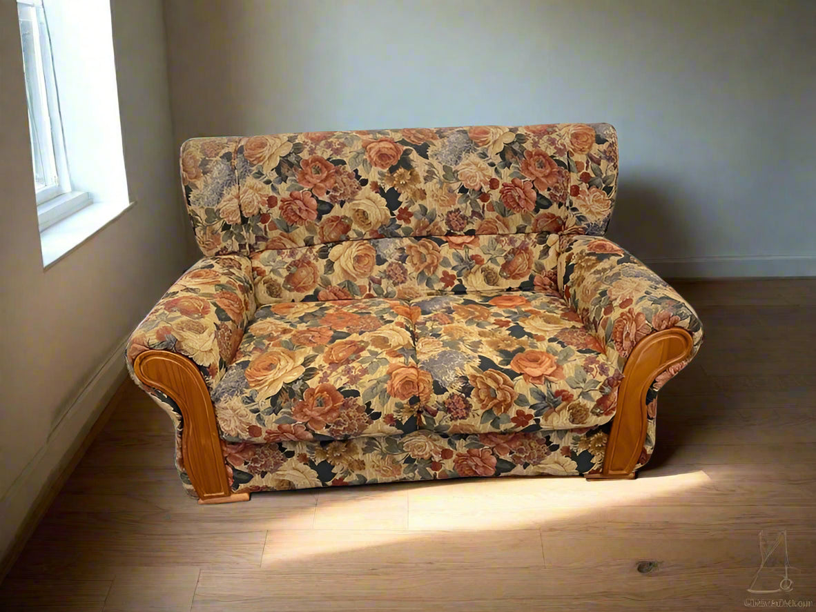 Flower Print 2 Seater Sofa - REDUCED