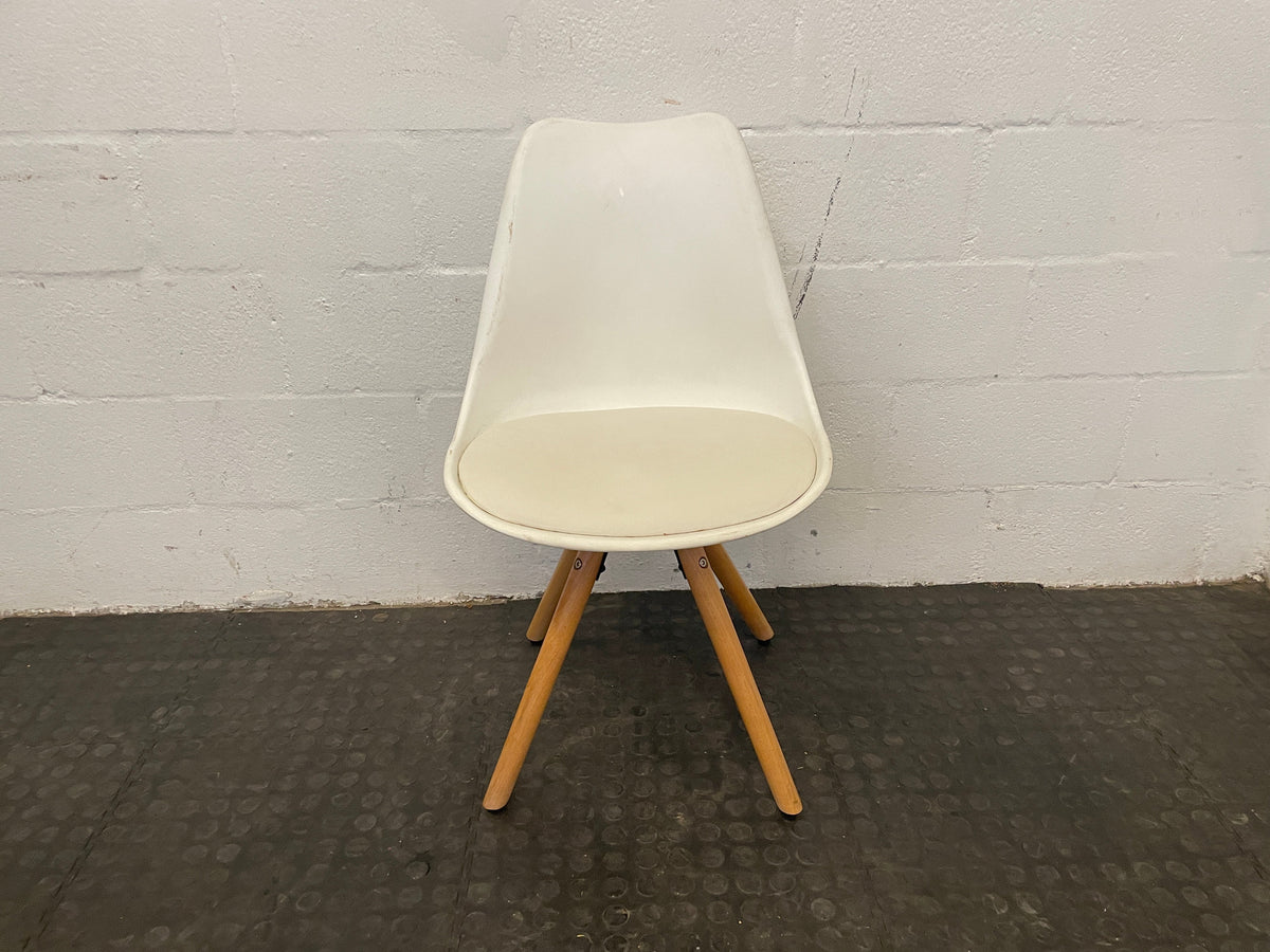 White &amp; Wood Dining Room Chair - PRICE DROP