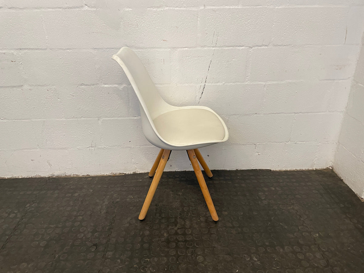 White &amp; Wood Dining Room Chair - PRICE DROP
