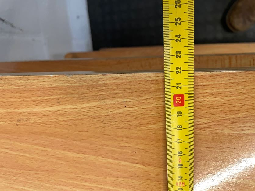 Light Print Study Desk On Wheels