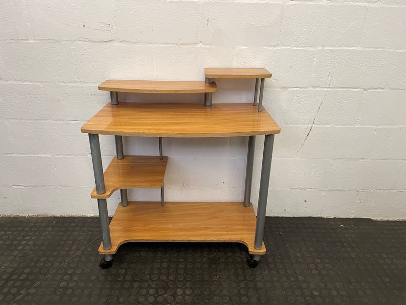 Light Print Study Desk On Wheels