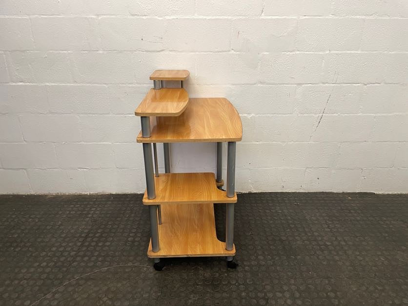 Light Print Study Desk On Wheels