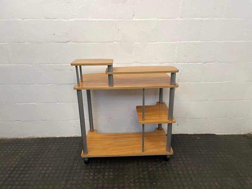 Light Print Study Desk On Wheels