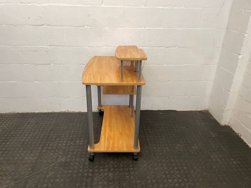 Light Print Study Desk On Wheels