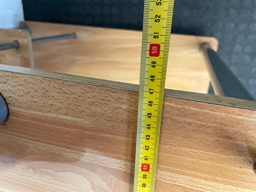 Light Print Study Desk On Wheels