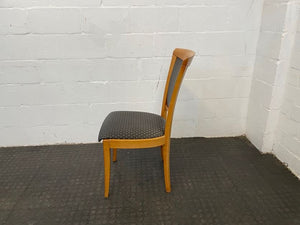 Oak Wood Printed Dining Chair - PRICE DROP