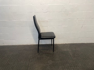 Black Frame Pleather Dining Chair - PRICE DROP