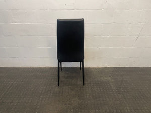 Black Frame Pleather Dining Chair - PRICE DROP