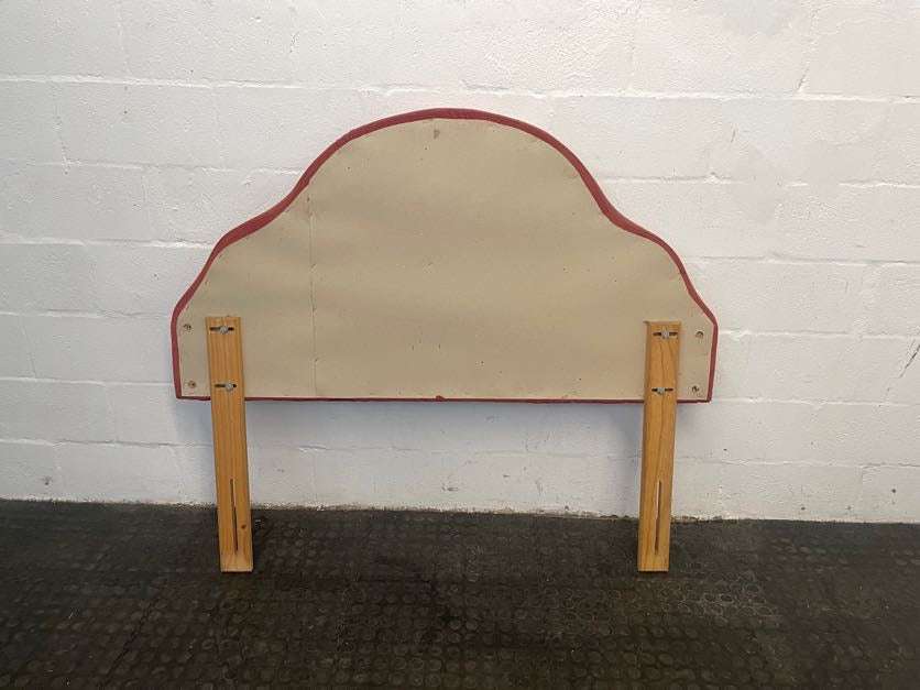 Pink Suede Single Bed Headboard
