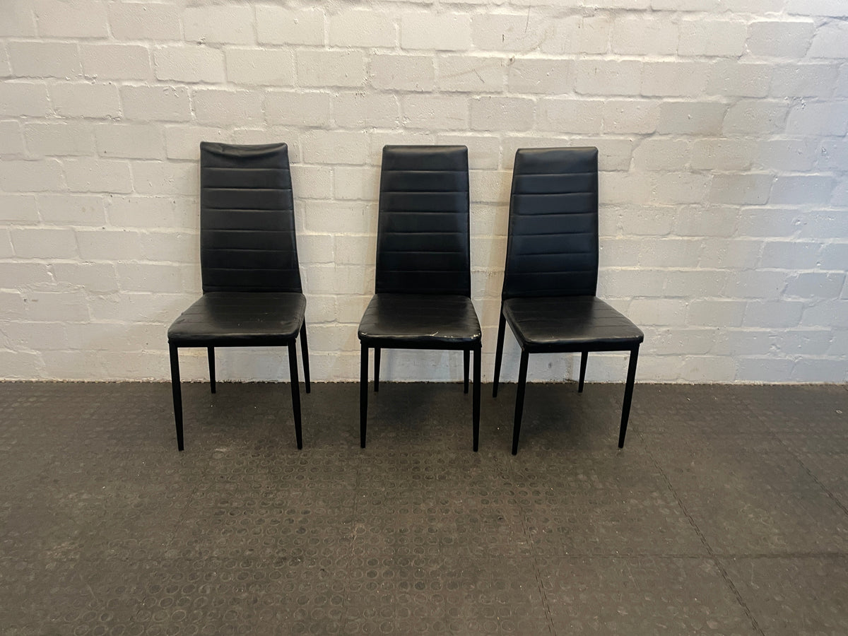 Black Lined Dining Room Chair - PRICE DROP - 2ndhandwarehouse.com