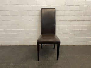 Brown Leather Like Dining Room Chair - PRICE DROP