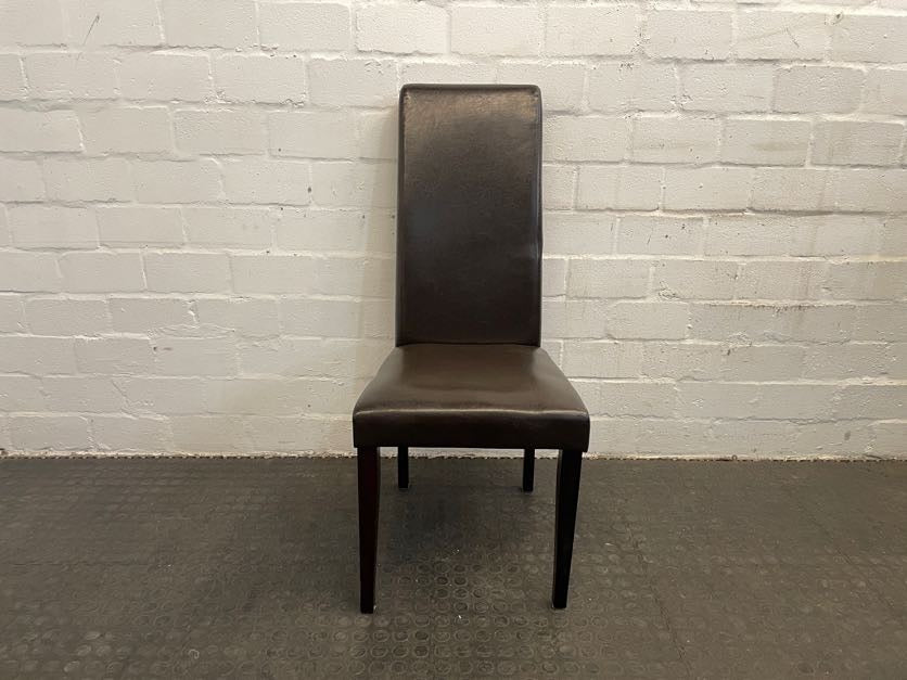 Brown Leather Like Dining Room Chair - PRICE DROP