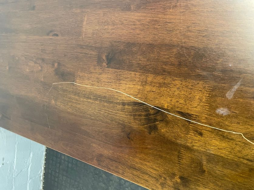 Brown Dining Room Table - has scratches