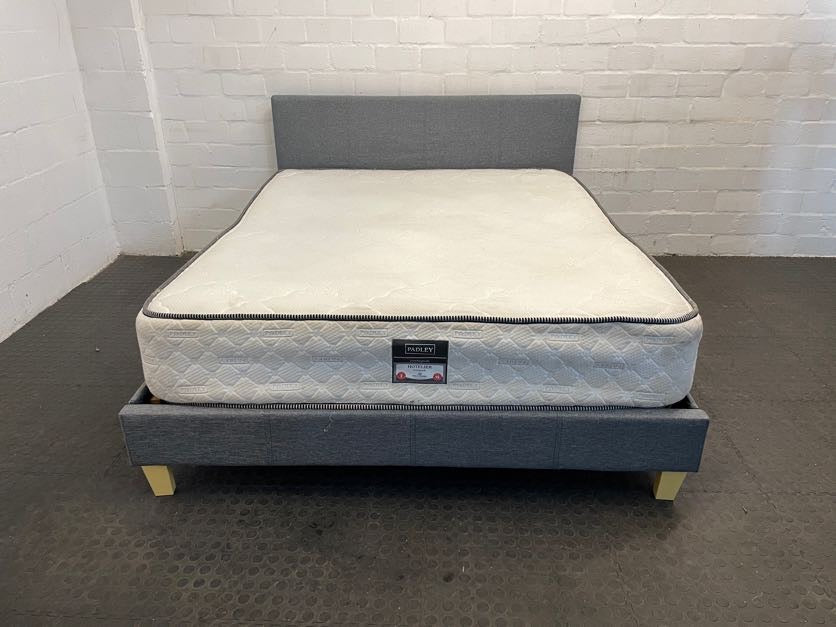 Grey Frame Padley Mattress Queen Size Bed
