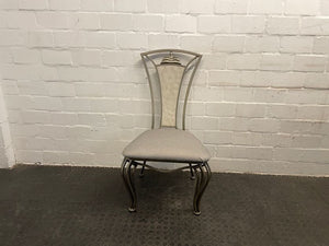 Dark Grey Steel Frame Dining Chair - PRICE DROP