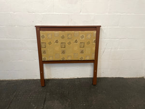 Brown Printed Single Wooden Headboard