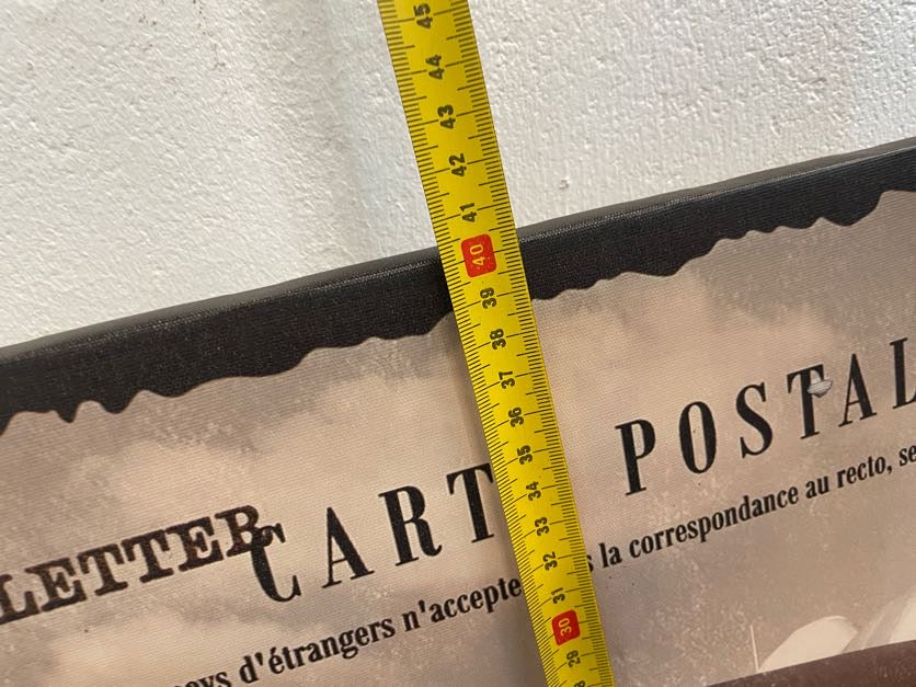 Black And White Airplane Postal Print Canvas