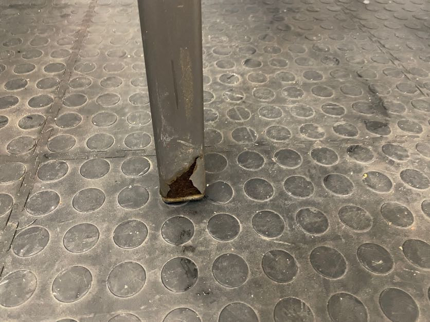 Grey Steel Frame Patio Chair