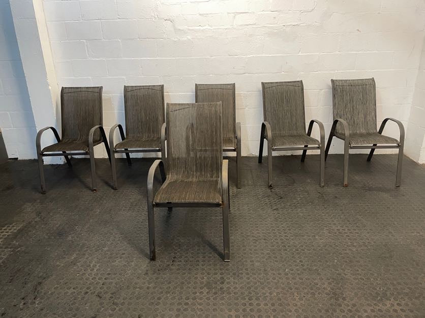 Grey Steel Frame Patio Chair