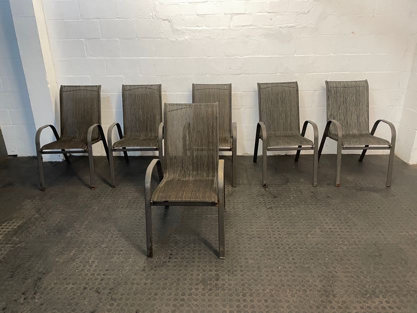 Grey Steel Frame Patio Chair