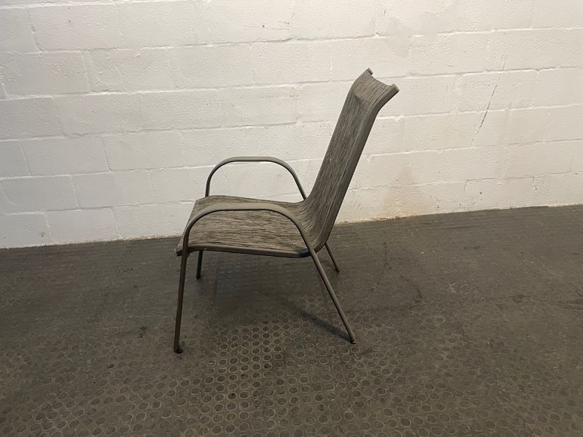 Grey Steel Frame Patio Chair