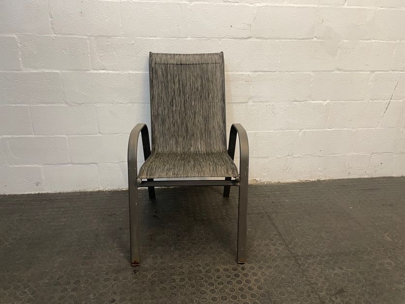 Grey Steel Frame Patio Chair