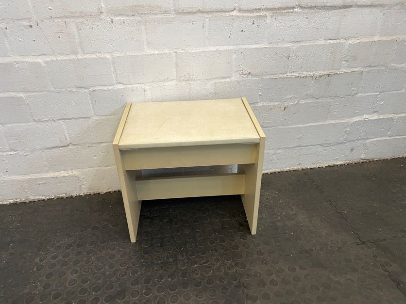 Cream Wooden Bed Side Table - PRICE DROP